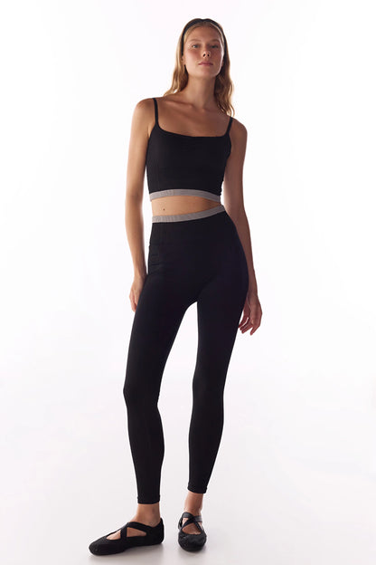 Siyah Çizgili Dikişsiz Seamless Spor Sütyeni