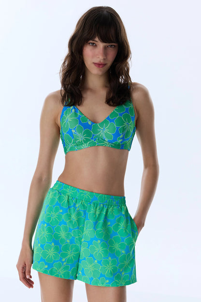 Beralis Balen Bralet Çiçekli Dokulu Bikini Üstü