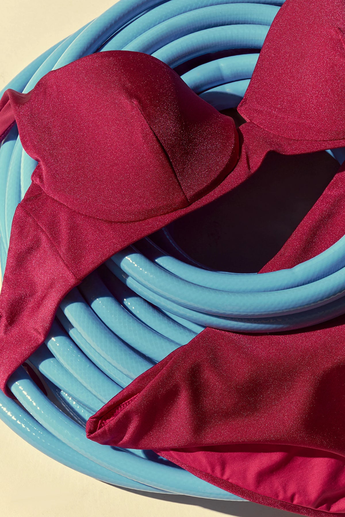 Bordo Evelyn Balen Simli Bikini Üstü