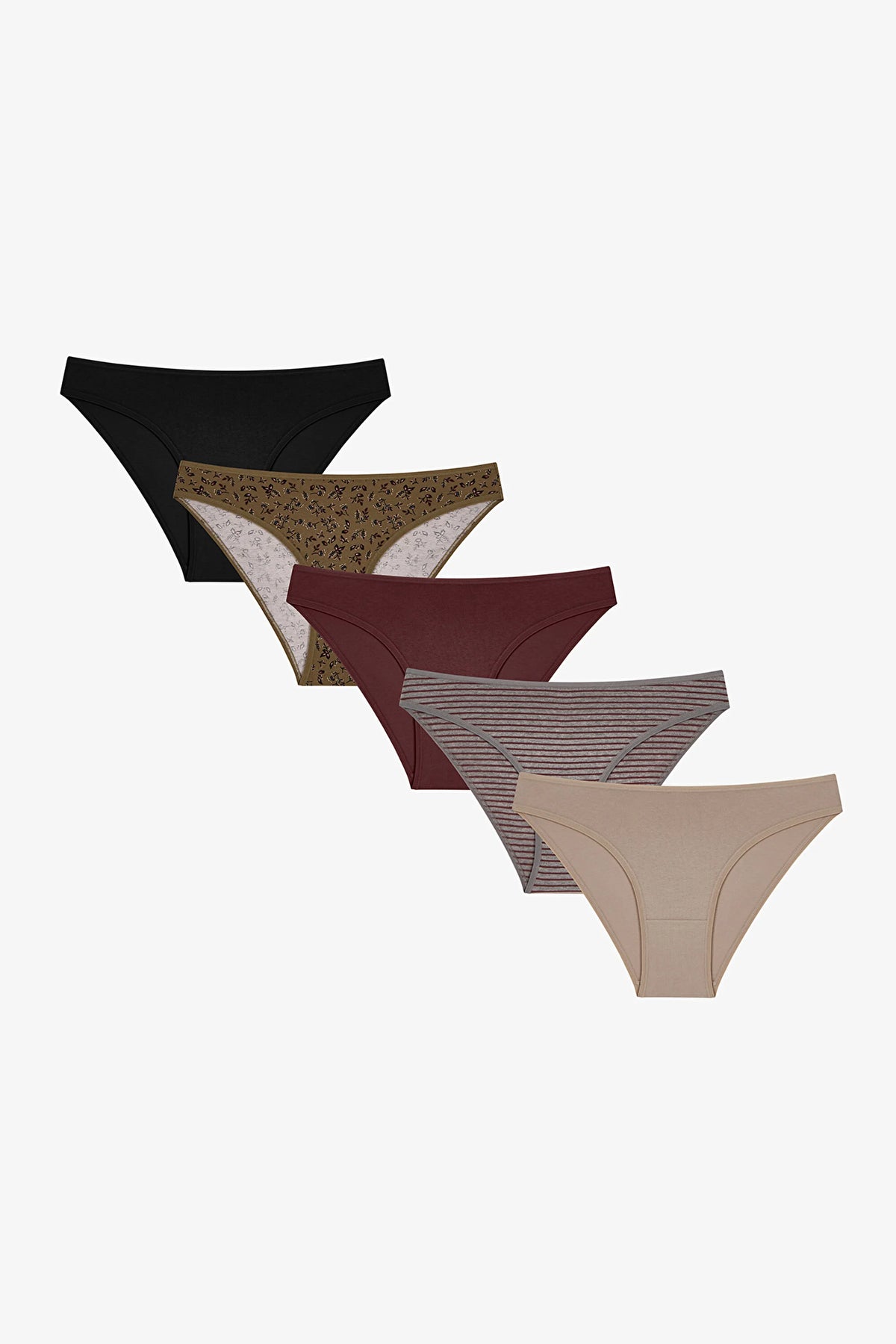 Wild Rose Çiçekli 5'li Slip Külot