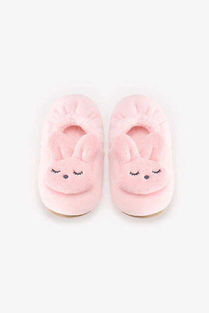 Kız Çocuk Pembe Sleepy Bunny Unicorn Desenli Patik