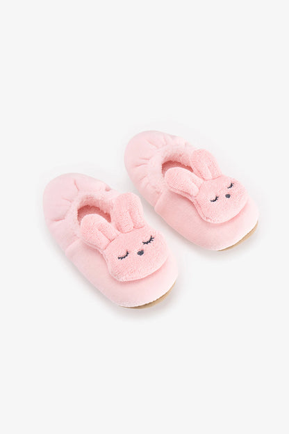 Kız Çocuk Pembe Sleepy Bunny Unicorn Desenli Patik