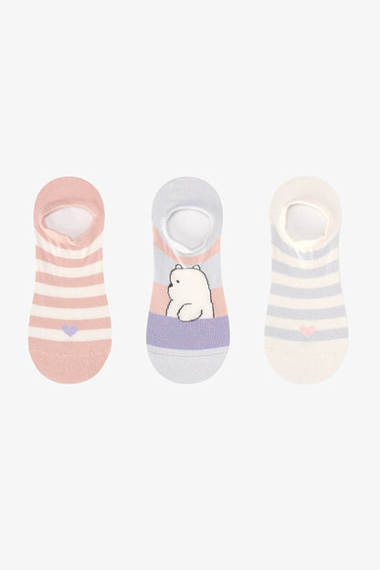 Sweet Polar Bear Pamuklu 3 Çift Sneaker Çorap