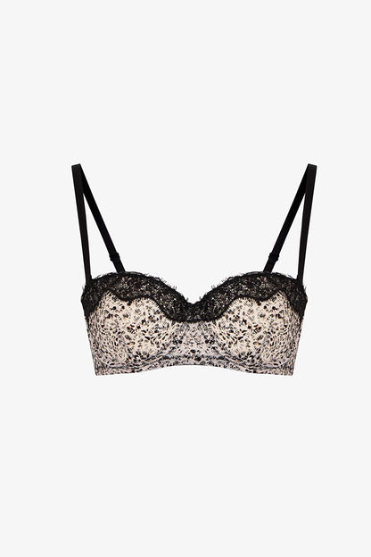 Stardoll Baskılı Leopar Desenli Pedli Push Up Sütyen