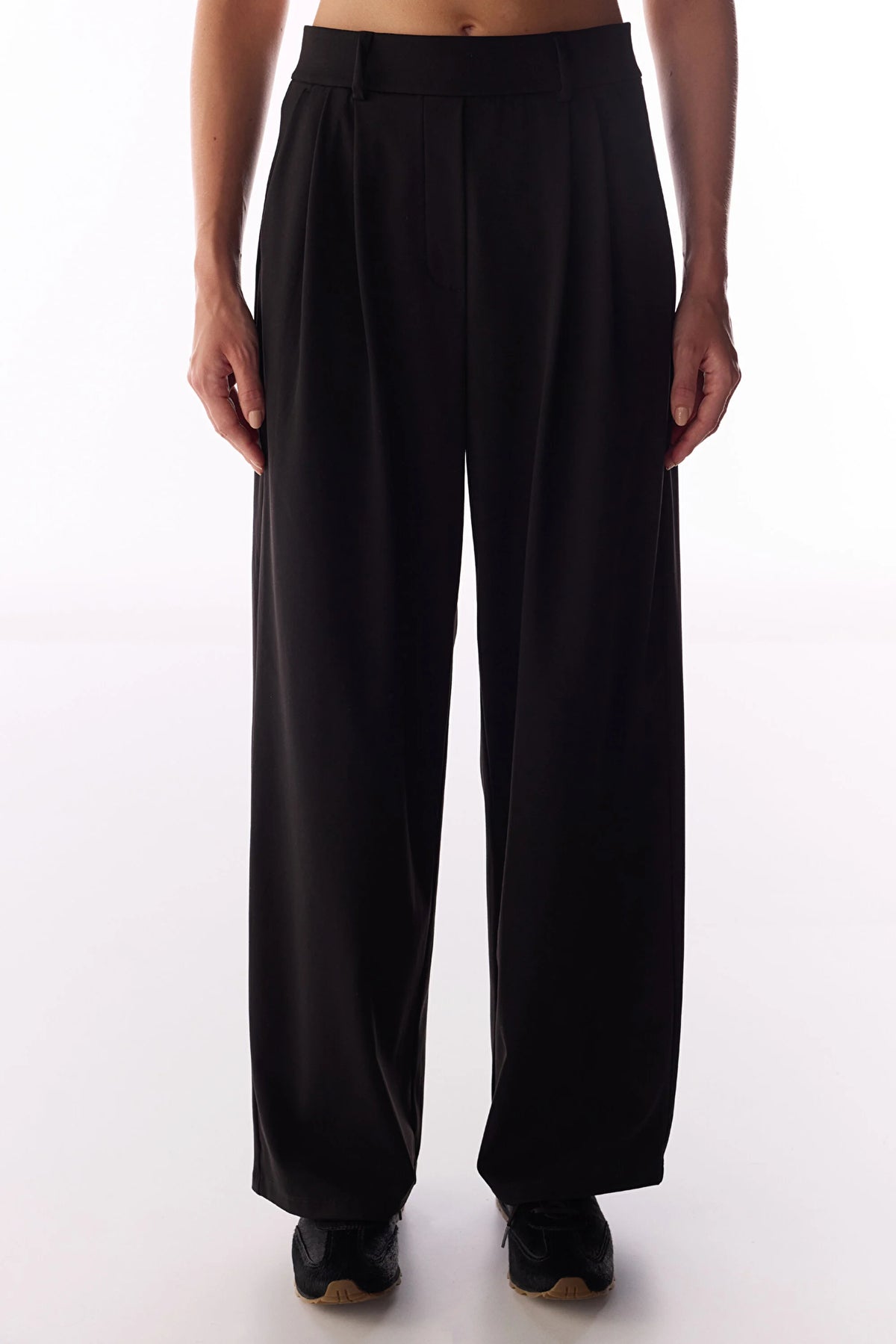 Siyah Daily Chic Yüksek Bel Pantolon