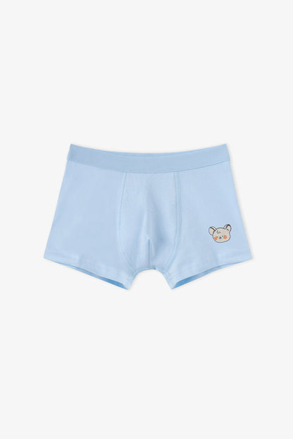 Erkek Çocuk Mavi Cute Animals Pamuklu 3'lü Boxer