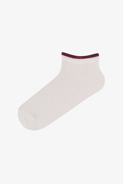 Marsmelov Shimmer Ankle Pamuklu Simli 5 Çift Patik Çorap