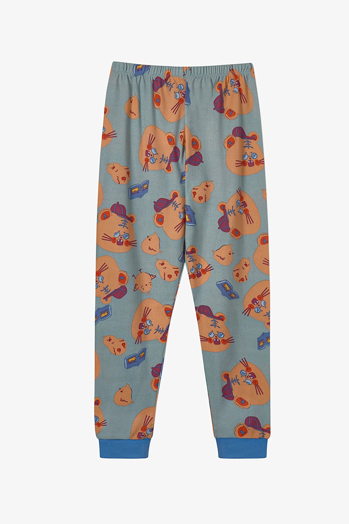 Erkek Çocuk Yeşil More Page Uzun Kollu Pijama Takımı
