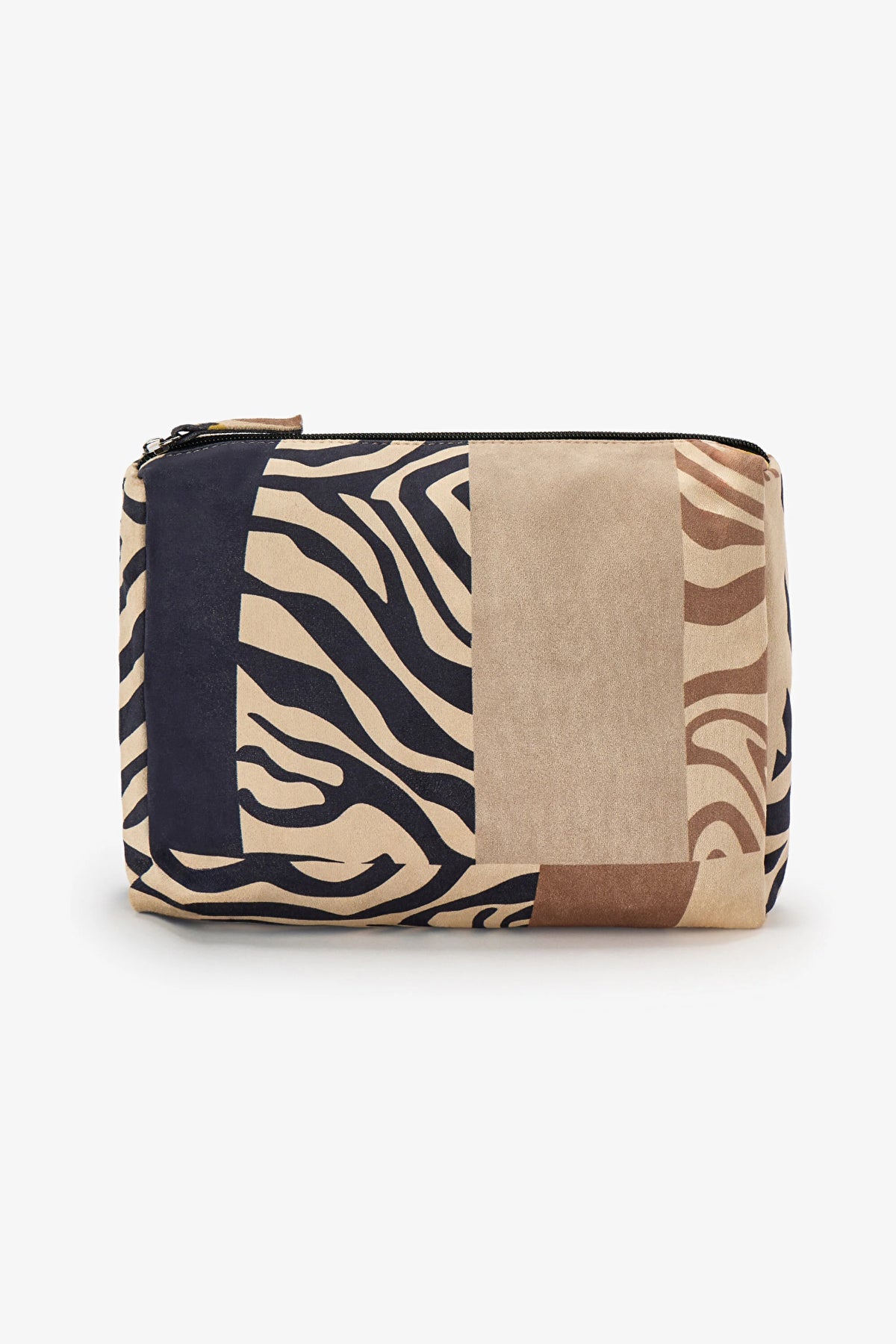 Siyah Zebra Makyaj Çantası