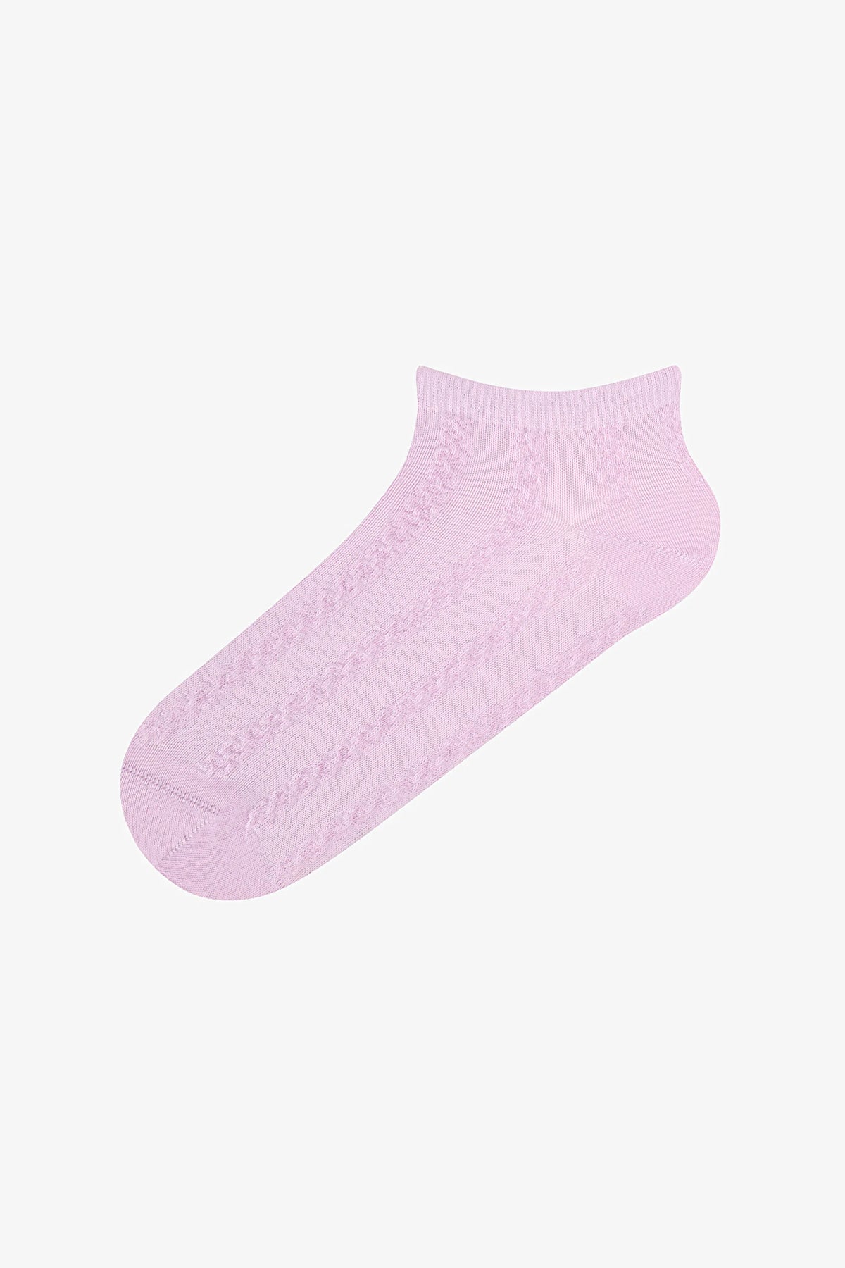 Gri Soft Clouded Jakarlı 5 Çift Patik Çorap