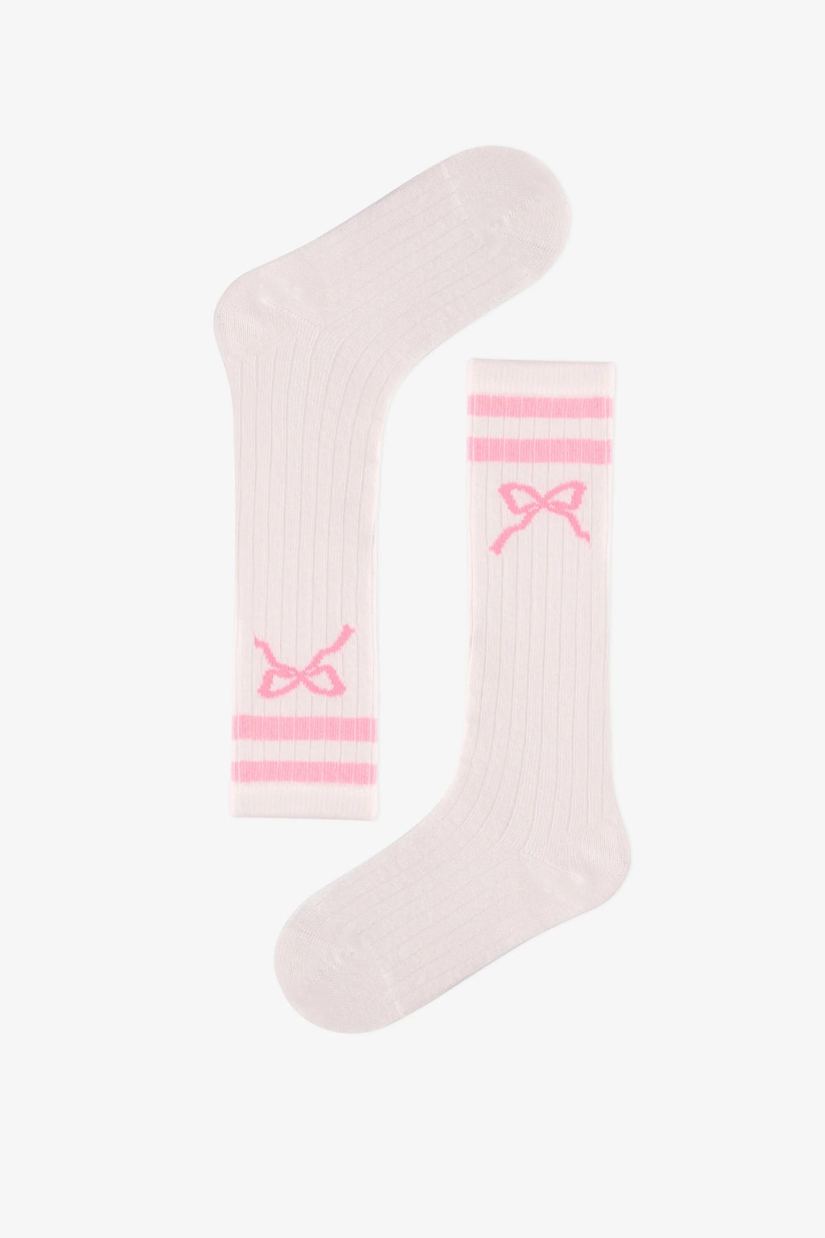 Kız Çocuk Marsmelov Pink Bow Pamuklu Pantolon Çorap