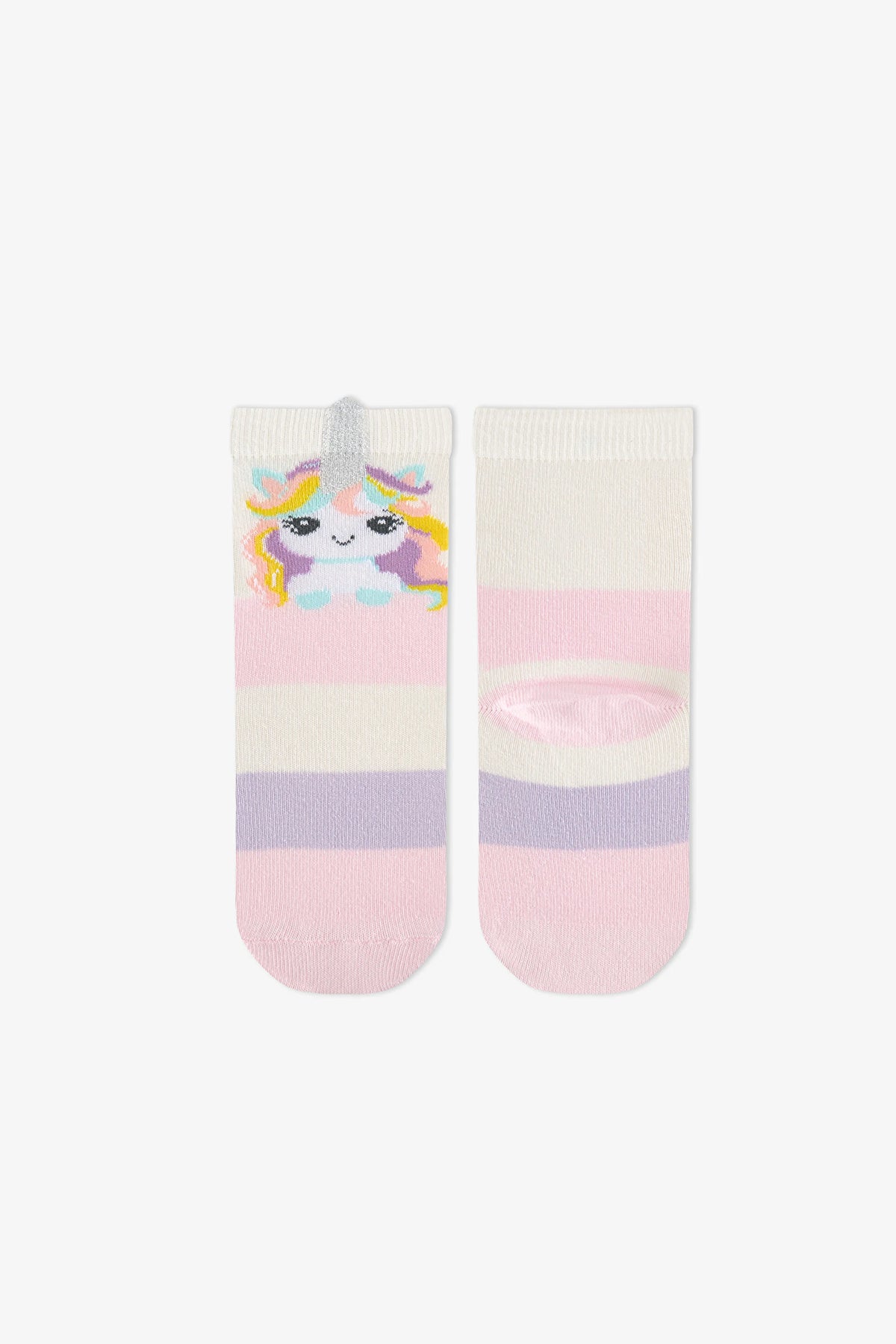 Kız Çocuk Unicorn Fantasy Pamuklu 4 Çift Soket Çorap