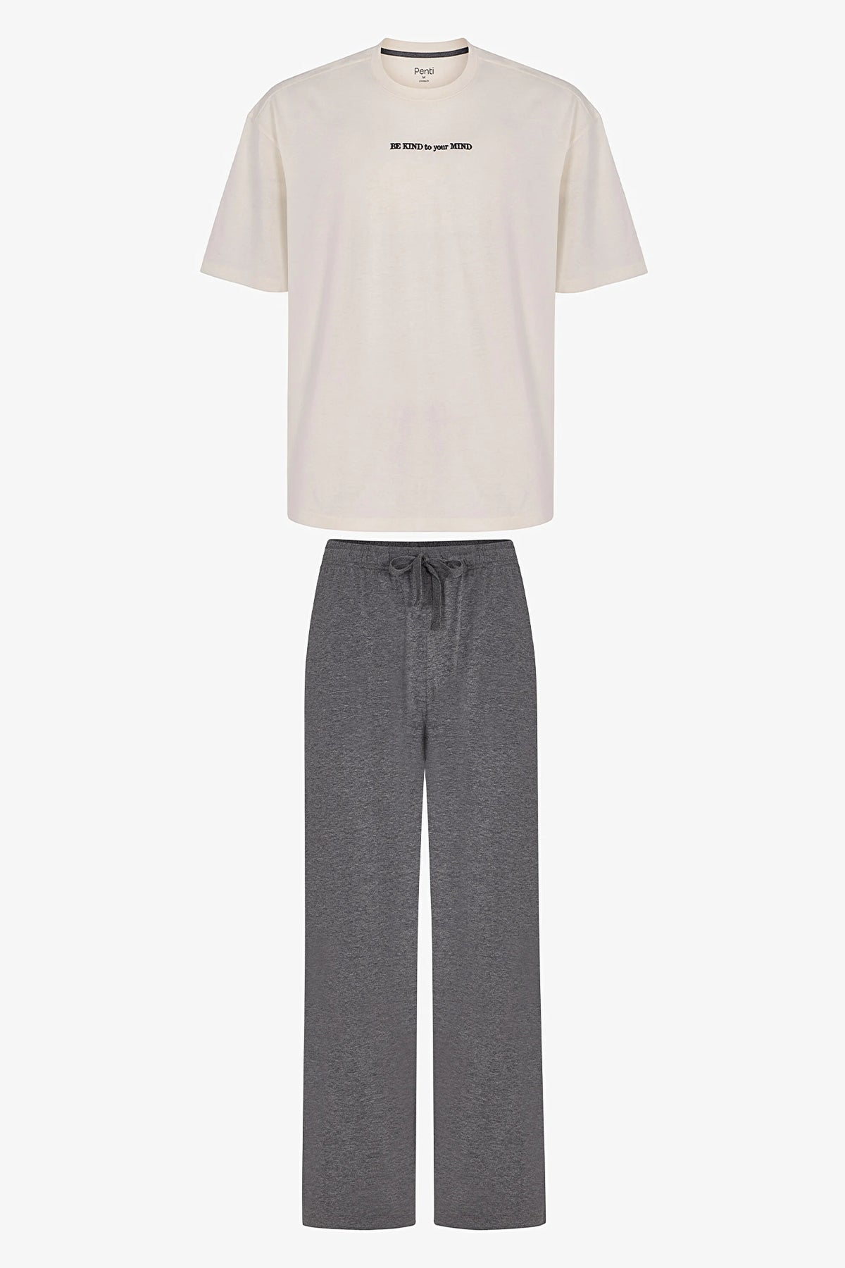 Erkek Modern Stone Oversize Pantolon Kısa Kollu Pijama Takımı