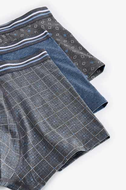 Erkek Blend Çizgili 3'lü Boxer