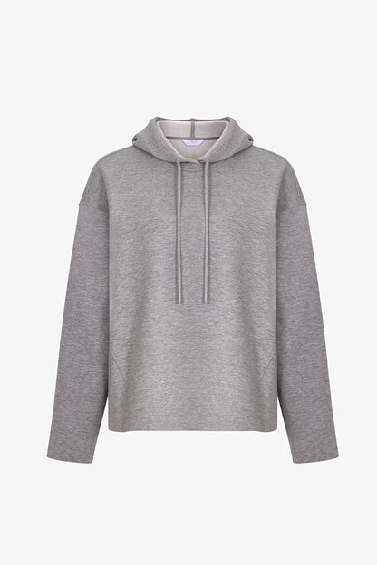 Gri Oversize Kapüşonlu Sweatshirt
