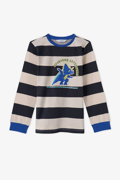 Erkek Çocuk Roarsome Pamuklu Uzun Kollu Pijama Takımı