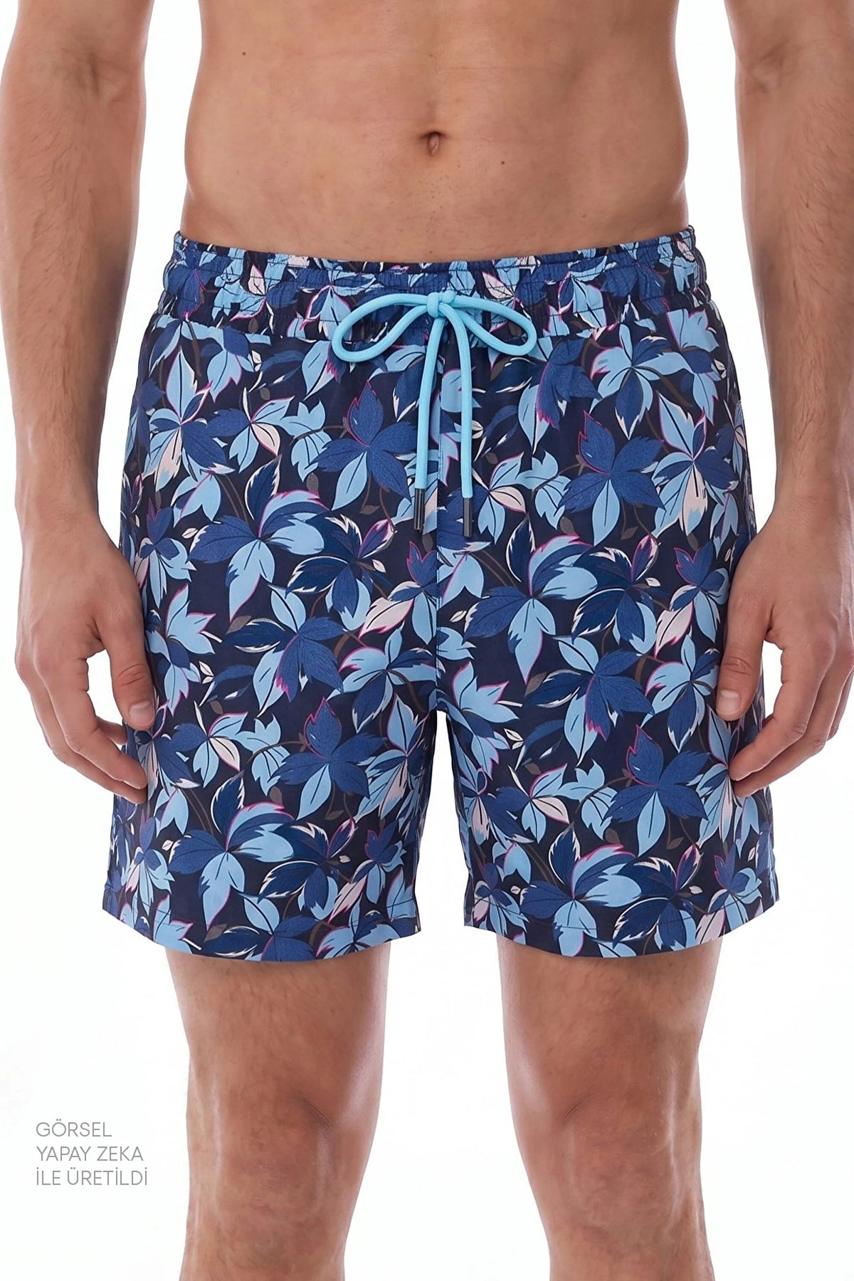 Erkek Surf View Yaprak Desenli Şort