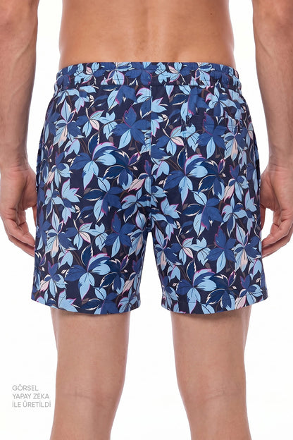 Erkek Surf View Yaprak Desenli Şort