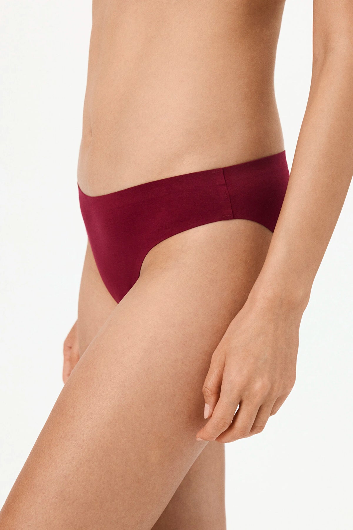 Iz Bırakmaz Bordo 24 Saat Pamuklu Slip Külot