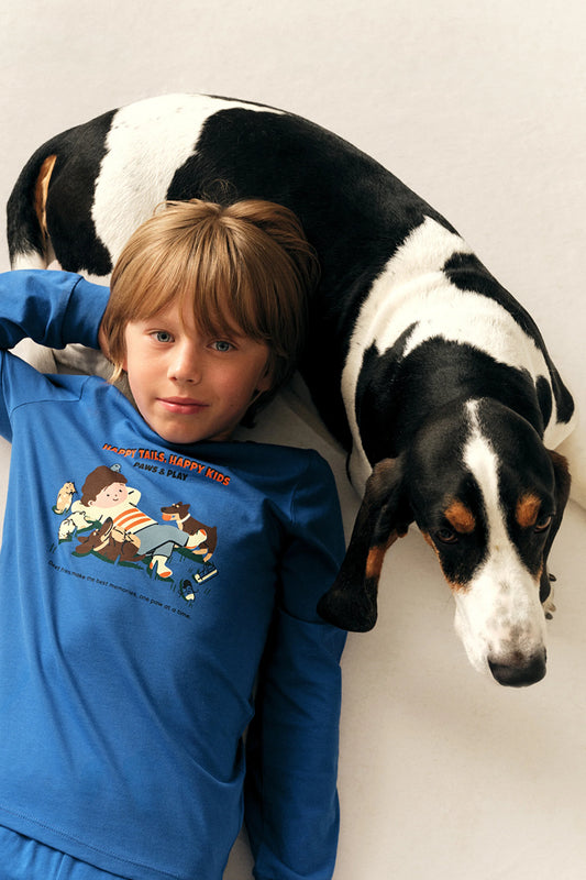 Erkek Çocuk Saks Paws&play Pamuklu Uzun Kollu 2'li Pijama Takımı