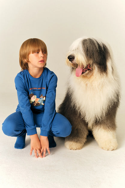 Erkek Çocuk Saks Paws&play Pamuklu Uzun Kollu 2'li Pijama Takımı