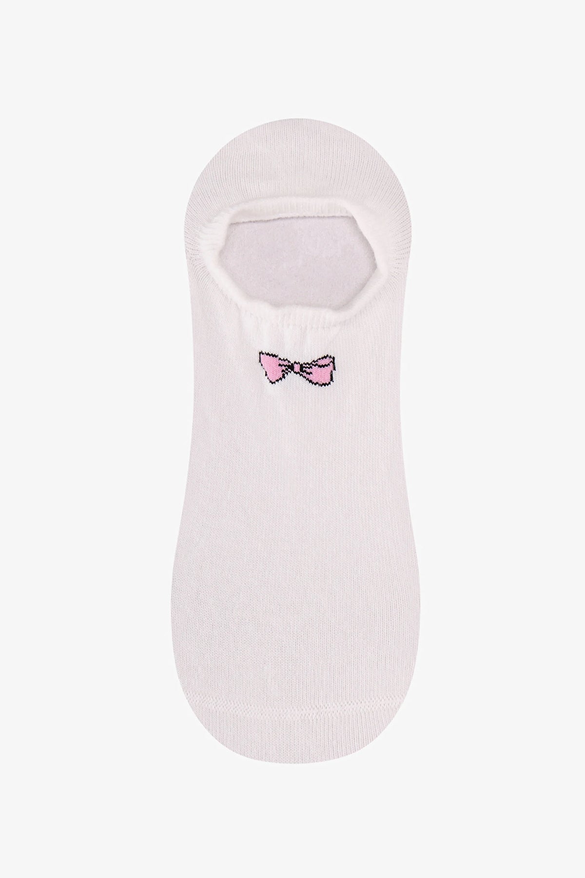 Beyaz Gri Pembe Tiny Bear 3 Çift Sneaker Çorap
