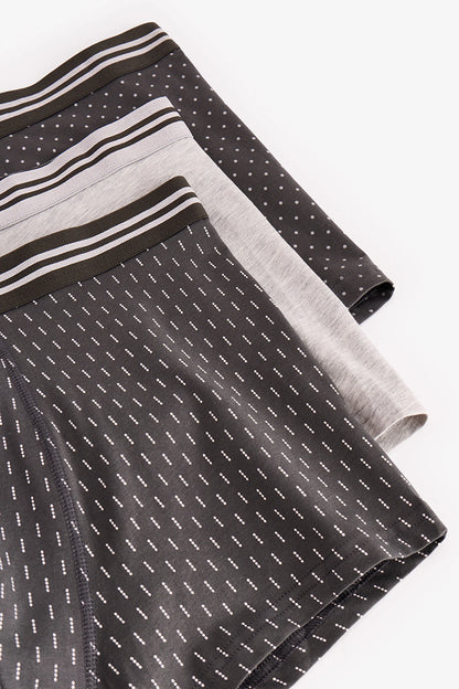 Erkek Darkmark Puantiye Desenli 3'lü Boxer