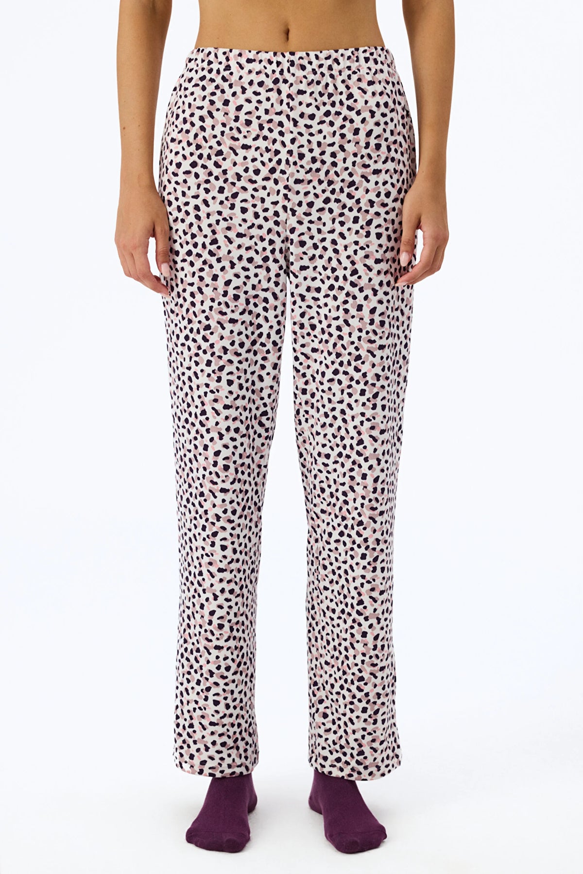 Mor Midnight Mood Baskılı Pijama Altı