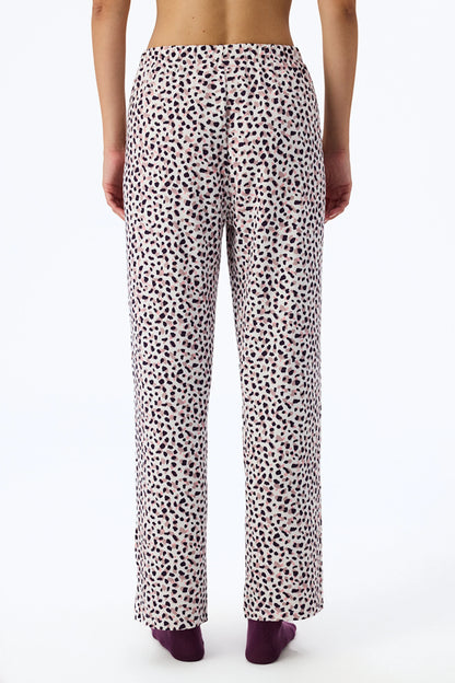 Mor Midnight Mood Baskılı Pijama Altı