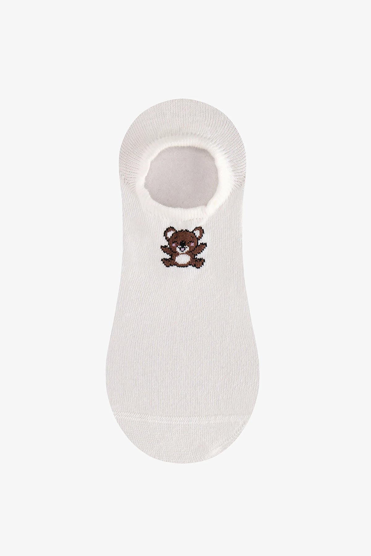 Kahve Little Bear 3 Çift Sneaker Çorap