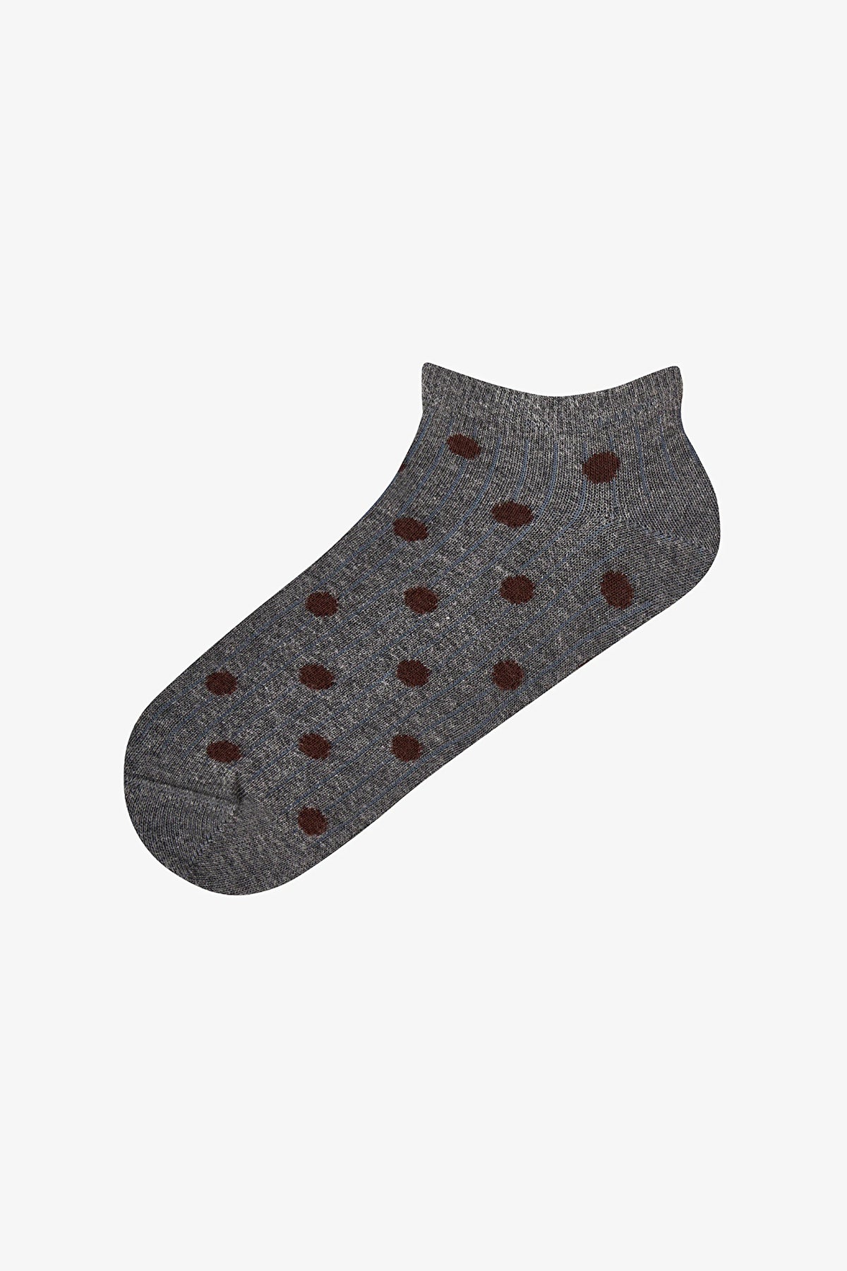 Siyah Bordo Berry Puantiye Desenli 5 Çift Patik Çorap