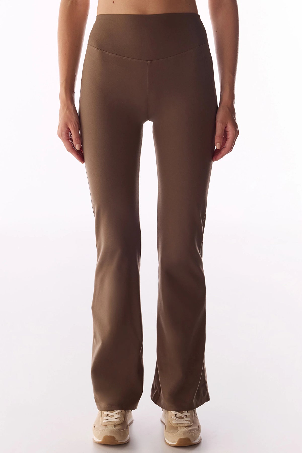 Kahverengi Ispanyol Paça (flare) Soft Feel Tayt