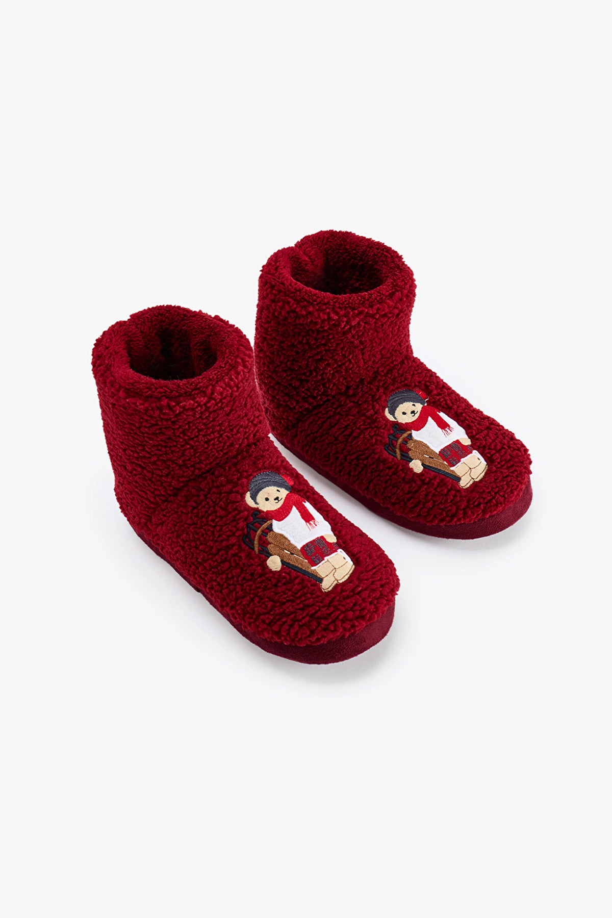 Bordo Cool Bear Bot Kedi Desenli Patik