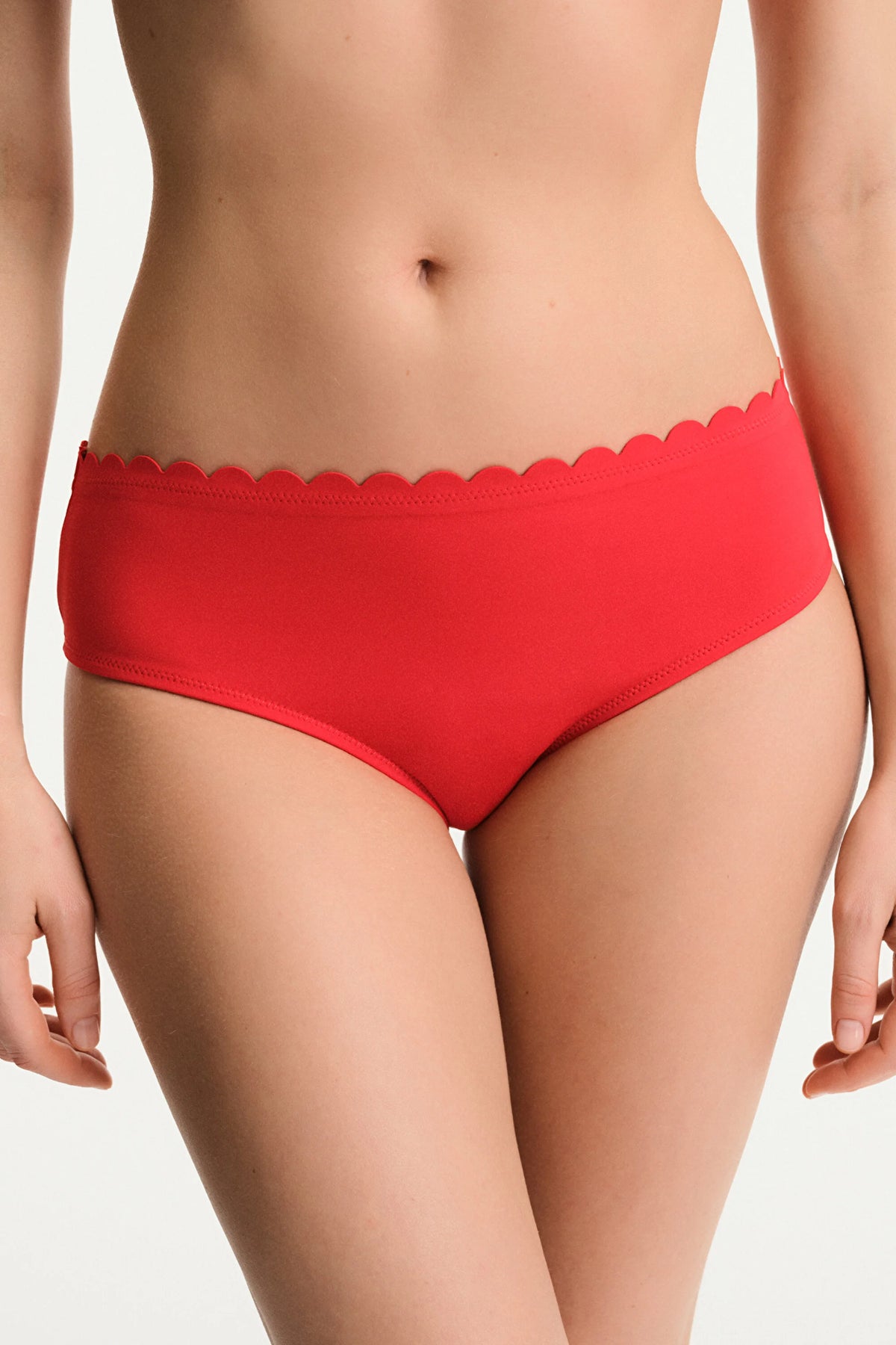 Kırmızı Peyton Orta Bel Bikini Altı