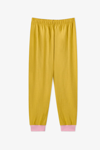 Kız Çocuk Kindly Friends Pamuklu Uzun Kollu 2'li Pijama Takımı