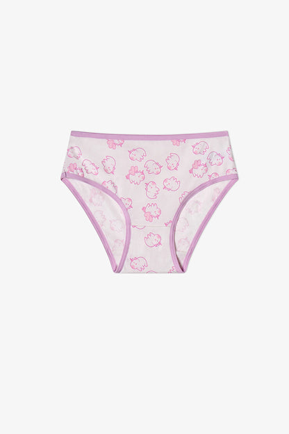 Kız Çocuk Pembe Unibara Unicorn Desenli 5'li Slip Külot