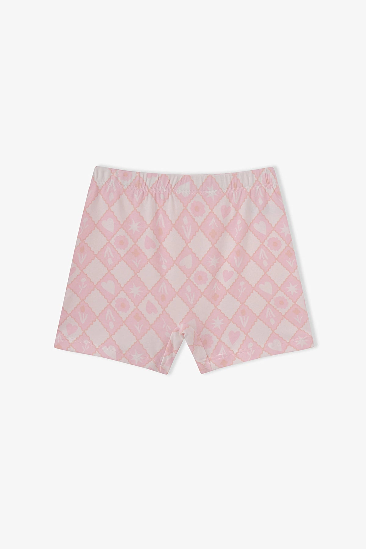 Kız Çocuk Princess Print Yıldız Desenli Pamuklu 3'lü Boxer