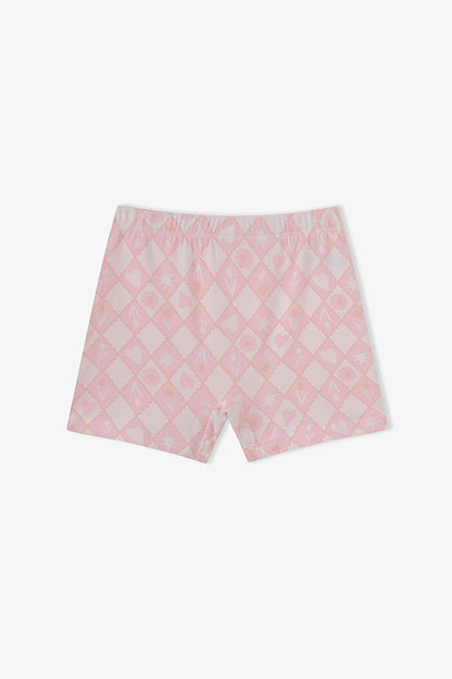 Kız Çocuk Princess Print Yıldız Desenli Pamuklu 3'lü Boxer