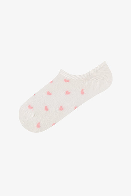 Kahve Pembe Lovely Bear Pamuklu 3 Çift Sneaker Çorap