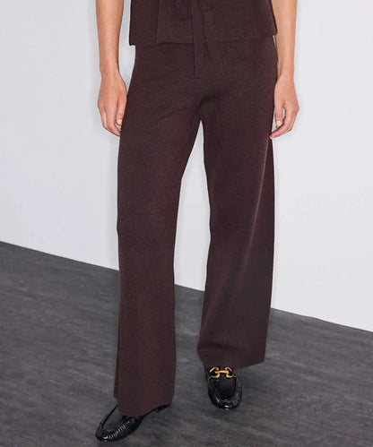 Kahverengi Wide Leg Triko Pantolon Iw6260003279074 | Ipekyol