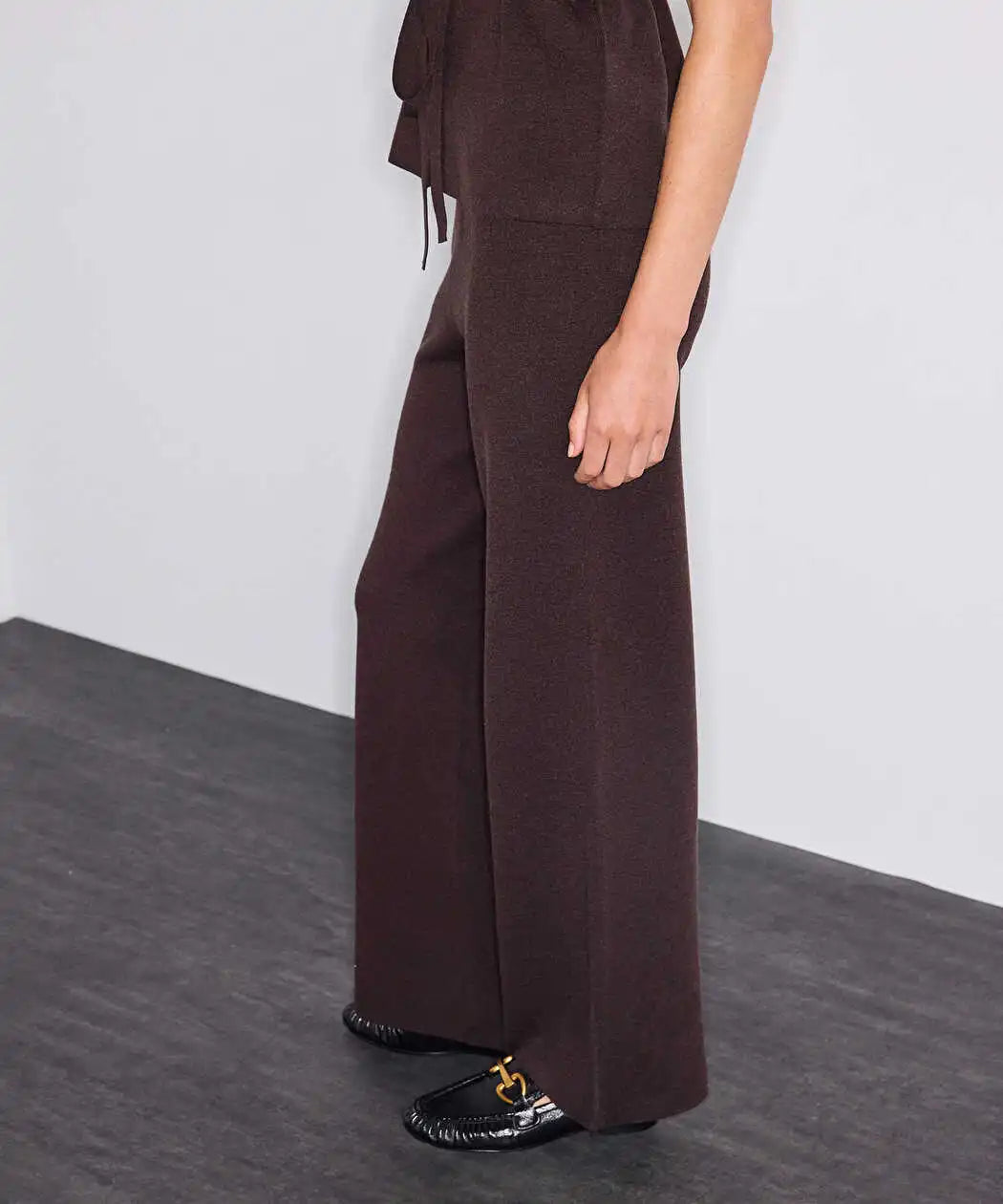 Kahverengi Wide Leg Triko Pantolon Iw6260003279074 | Ipekyol