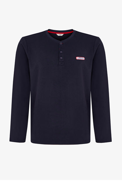 Erkek North Rail Çizgili Uzun Kollu Jogger Pijama Takımı