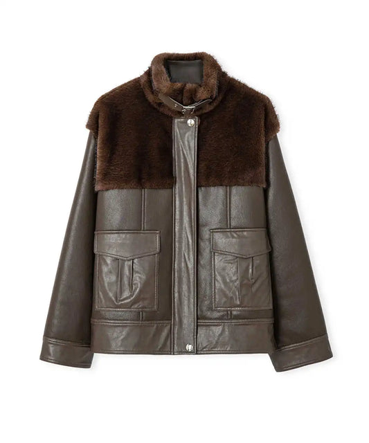 Kahverengi Suni Kürk Mix Mont Iw6260012127074 | Ipekyol