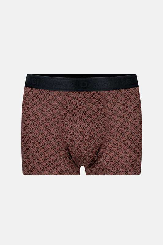 Kahverengi Desenli Micro Modal Boxer