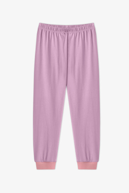 Kız Çocuk Pembe Season Fun Pamuklu Uzun Kollu 2'li Pijama Takımı