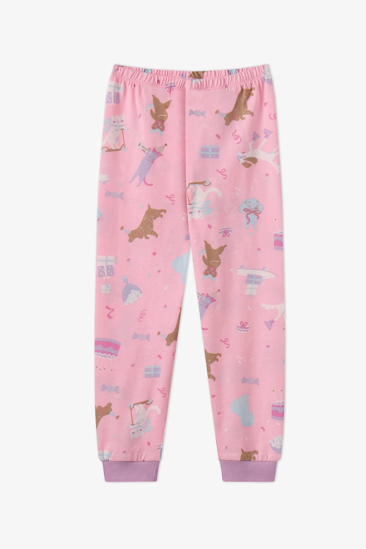 Kız Çocuk Pembe Season Fun Pamuklu Uzun Kollu 2'li Pijama Takımı