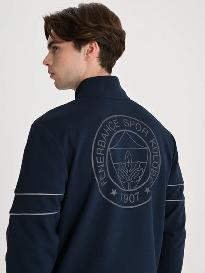 Fenerbahçe Lacivert Tribün Reflektör Detaylı Erkek Sweatshirt