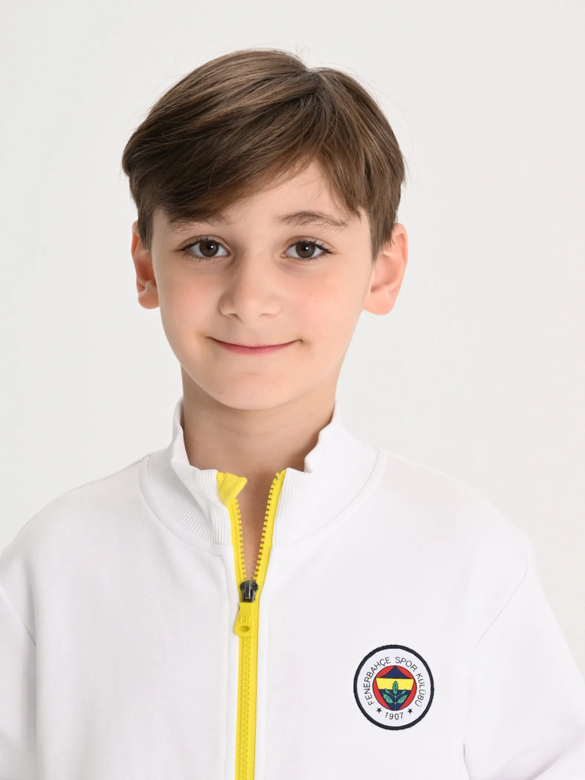 Fenerbahçe Beyaz Tribün Sırt Baskılı Çocuk Sweatshirt