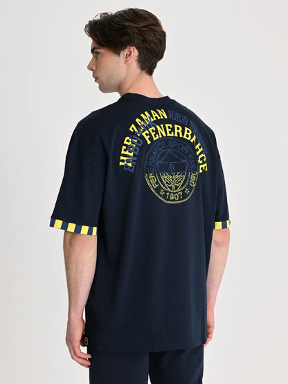Fenerbahçe Lacivert Tribün En Büyük Fenerbahçe Oversize Tshirt