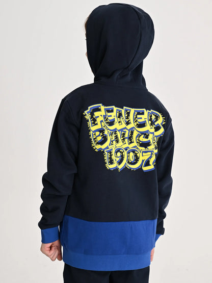 Fenerbahçe Lacivert Tribün Renk Bloklu Çocuk Sweatshirt